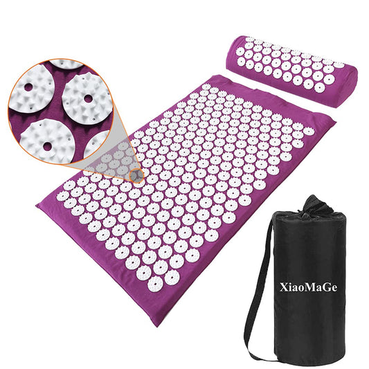 Acupressure Mat & Pillow Set — Back Pain, Stress Relief & Better Sleep | 6,930 Acupressure Points