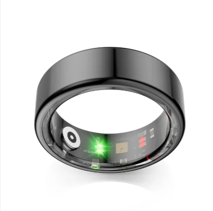Smart health ring app dashboard with daily health metrics