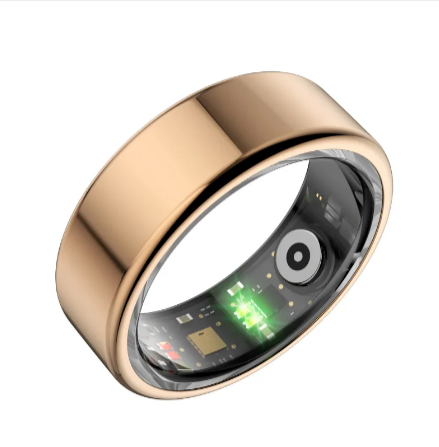 Smart health ring on magnetic charger
