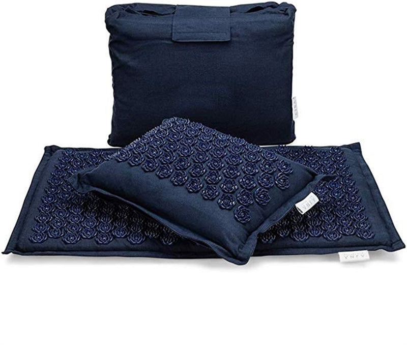 Yoga Acupressure Mat & Pillow Set | Natural Buckwheat + Coconut Palm