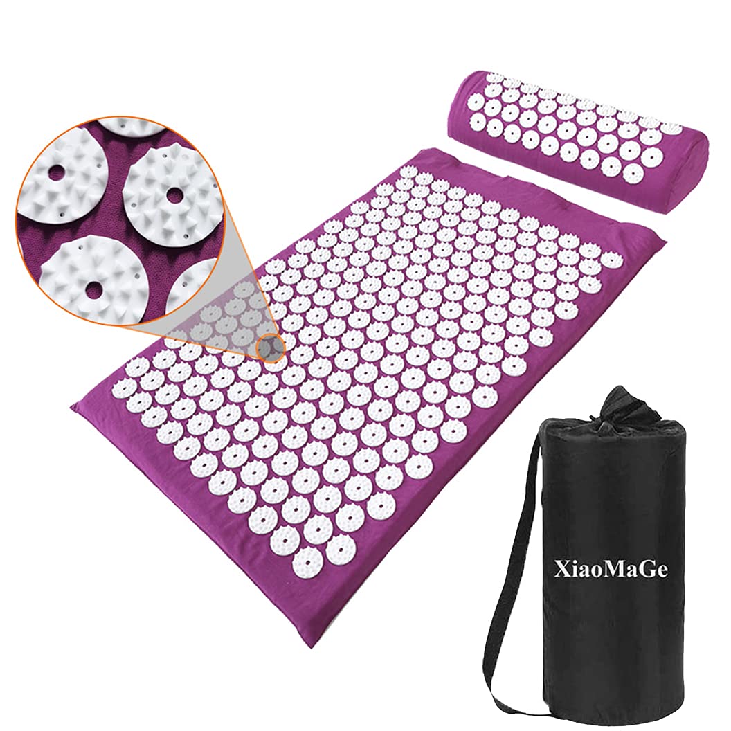 Acupressure Mat & Pillow Set — Back Pain, Stress Relief & Better Sleep | 6,930 Acupressure Points