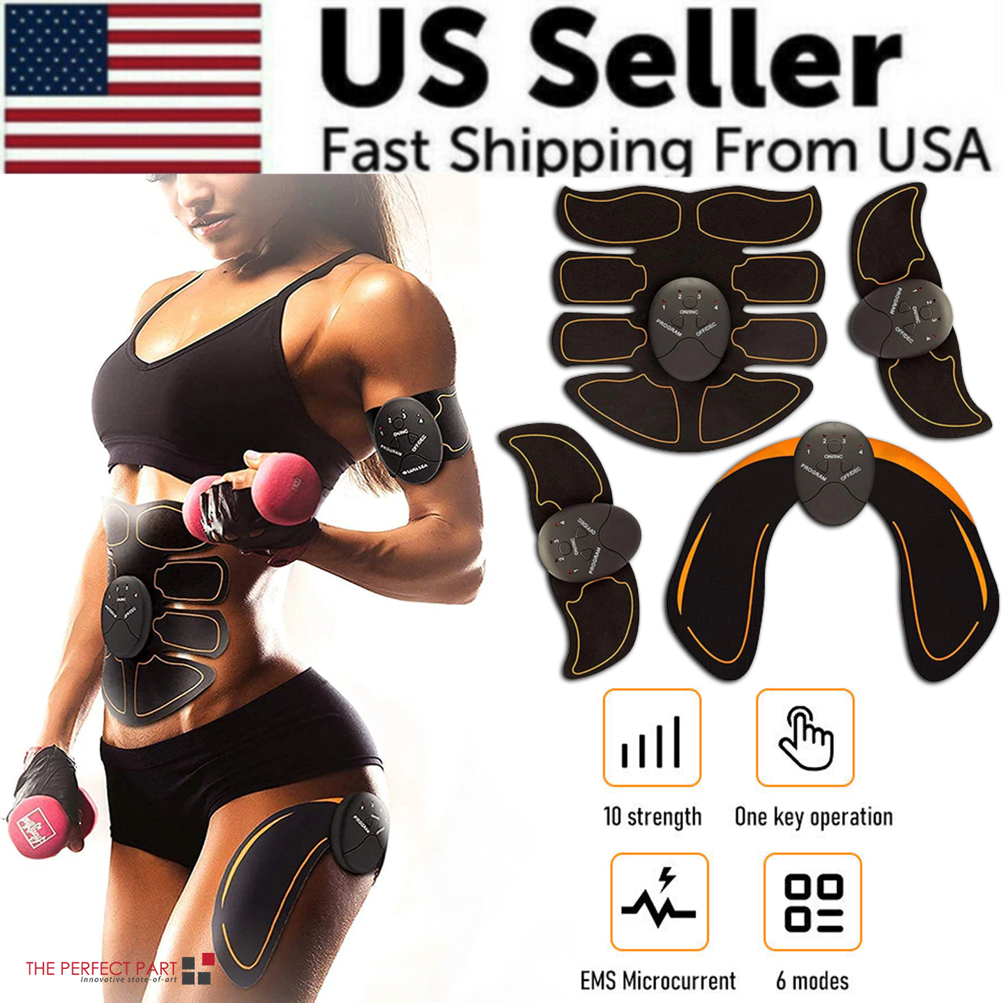 EMS Abs & Muscle Toning Stimulator Belt