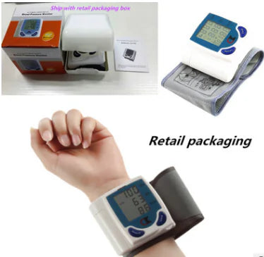 Wrist blood pressure monitor LCD display