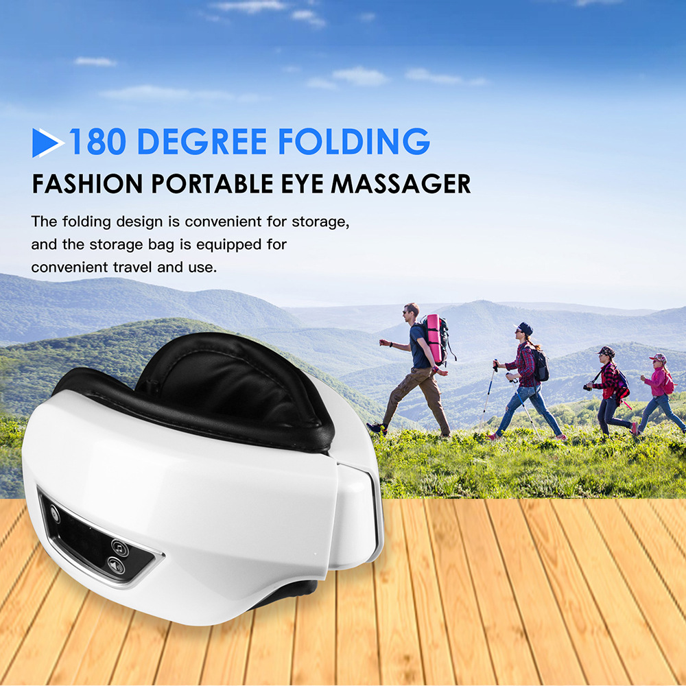 Heated eye massager heat and vibration settings