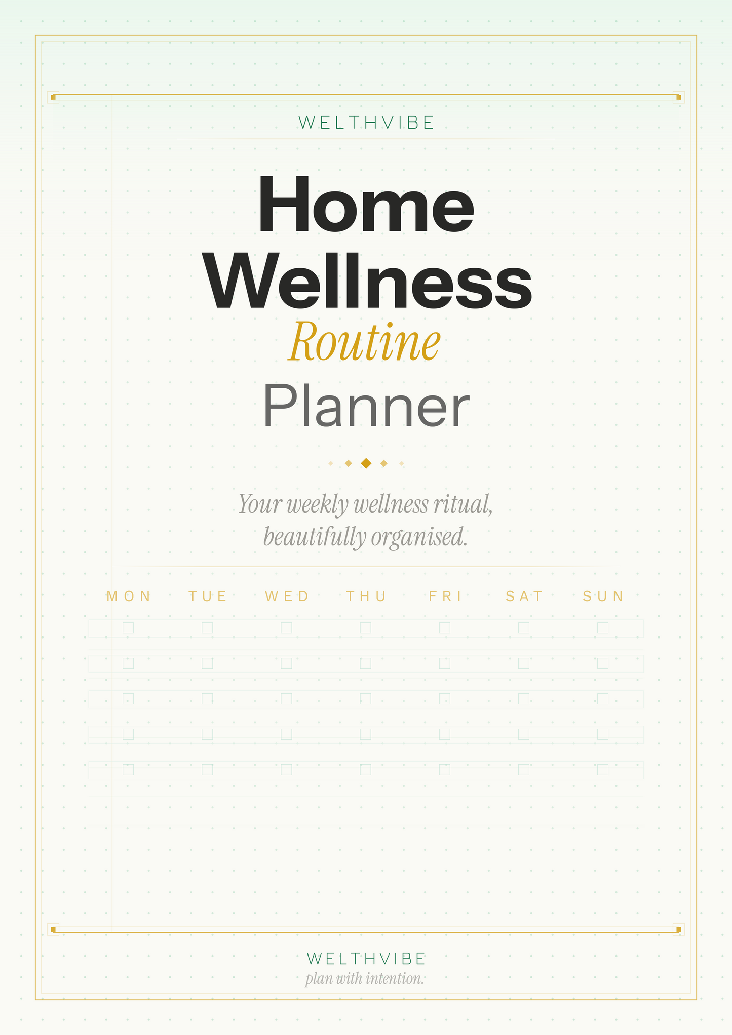 Home Wellness Routine Planner