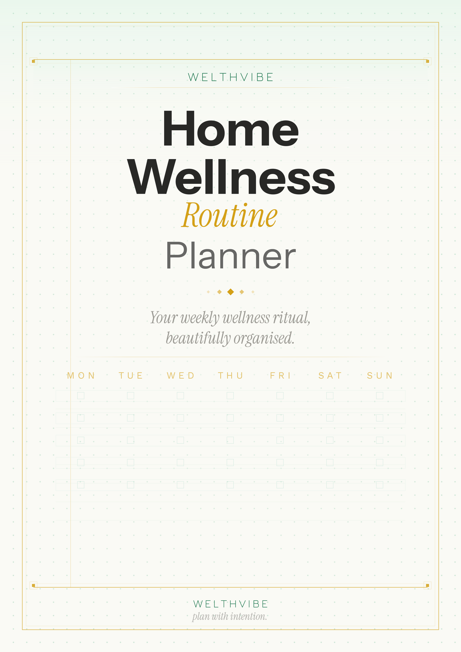 Home Wellness Routine Planner