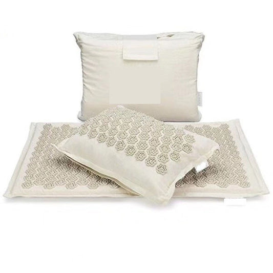 Yoga Acupressure Mat & Pillow Set | Natural Buckwheat + Coconut Palm